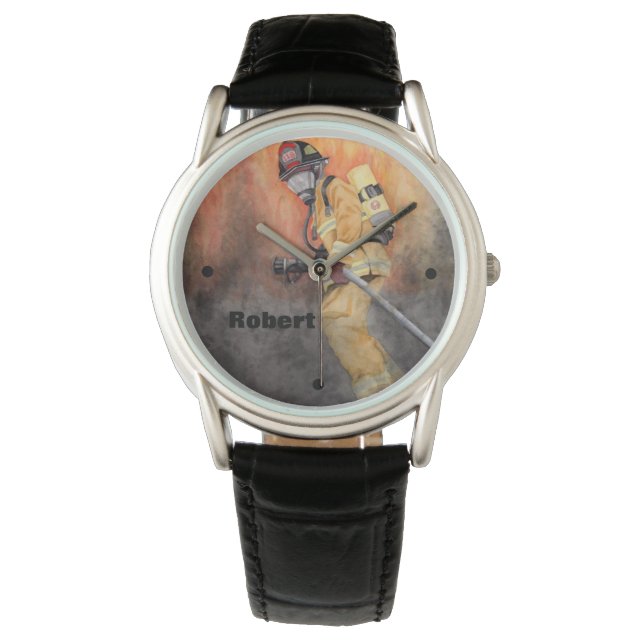 Montre Pompier Black Protective Face Fireman's Watch (devant)