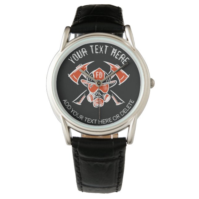 Montre Pompiers. Service d'incendie. Idée cadeau. Modèle (devant)