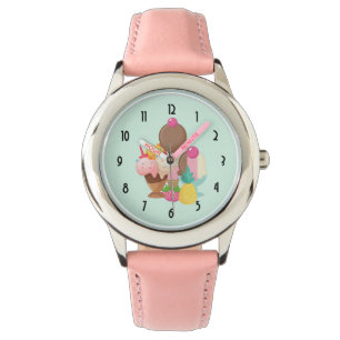 Montre Poncs de crème glacée avec arrosages