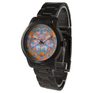 Montre Pont arc-en-ciel fractal psychédélique