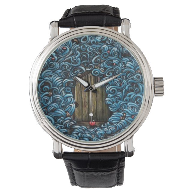 Montre Porte cachée, Pomme cadeau (devant)