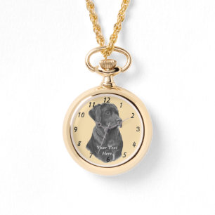 Montre portrait de black labrador dog