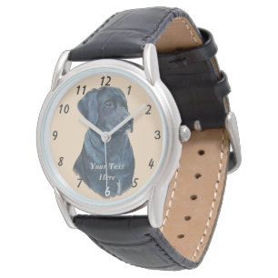 Montre portrait de black labrador dog
