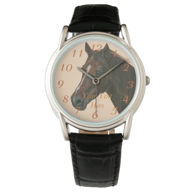 Montre portrait de chestnut mare cheval équine brun cheva (devant)