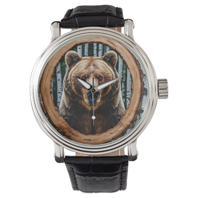 Montre Portrait d'ours saisissant, (devant)