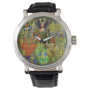 Montre Portrait gothique de femme classique vintage Taure