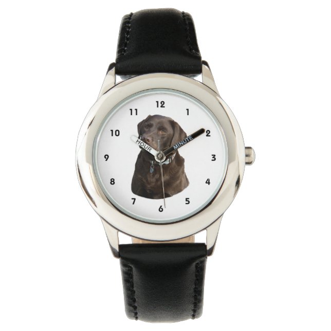 Montre Portrait photo du chocolat Labrador (devant)