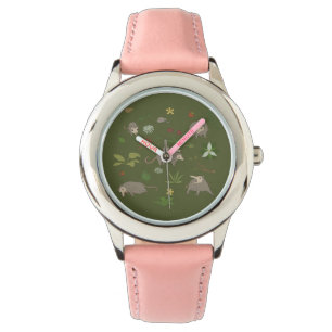 Montre Possum dans un champ de Berry en vert