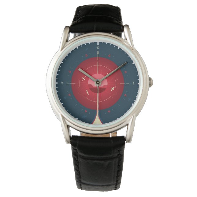 Montre Poster de l'horloge atomique Deep Space, version r (devant)