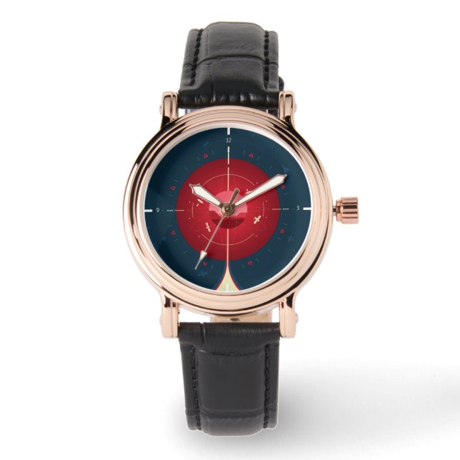 Montre Poster de l'horloge atomique Deep Space, version r (Recto)