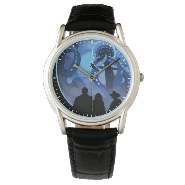 Montre Poster de voyage Retro Space - Jupiter's Moon Euro (devant)
