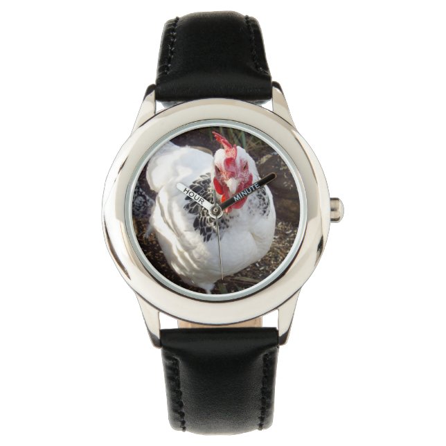 Montre Poulet Sussex noir blanc, (devant)