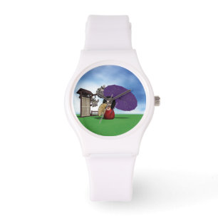 Montre Poupée Kokeshi Japonaise Art Cerisier en Fleur