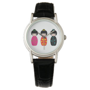 Montre Poupées traditionnelles de geisha de Kokeshi de