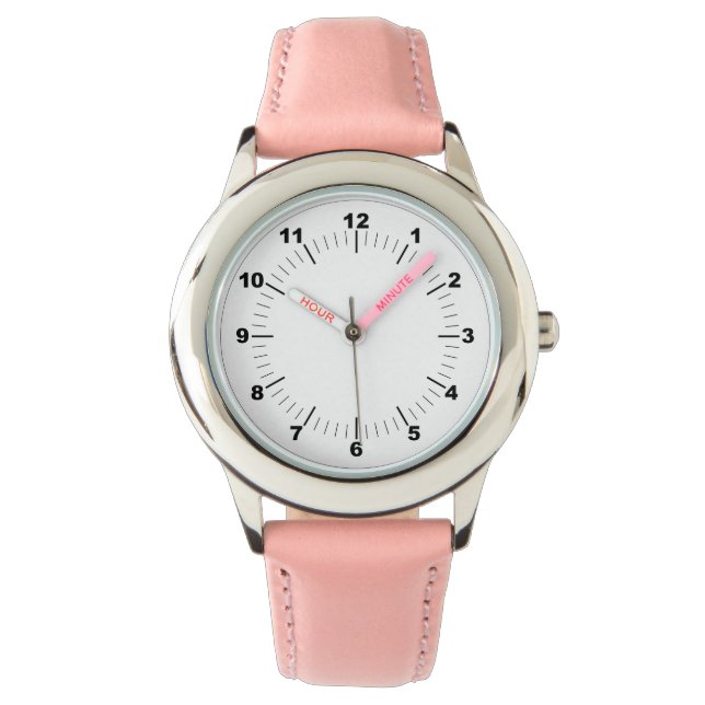 Montre pour enfant en acier inoxydable avec bracel (devant)