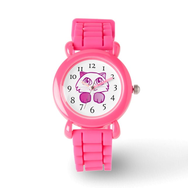 Montre pour enfants - Chat (Recto)