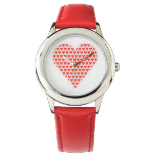 Montre pour enfants de la Saint-Valentin Cœurs Rou