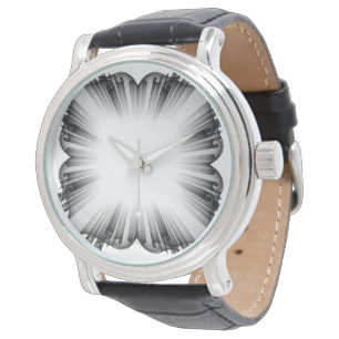 Montre pour homme à motifs de pétales géométriques