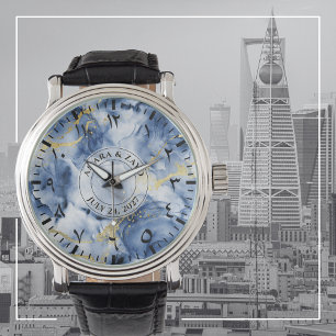 Montre pour homme Blue Marble avec chiffres arabes