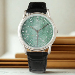 Montre pour homme Jade Face avec chiffres arabes –
