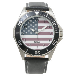 Montre pour hommes de coutume patriotique avec dra
