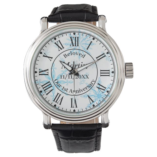Montre Premier anniversaire Mariage cadeau de mari (devant)