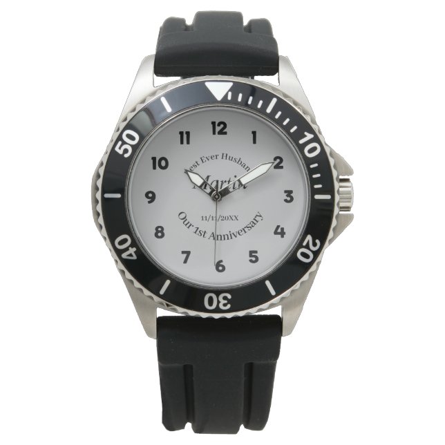 Montre Premier anniversaire Mariage cadeau de mari (devant)