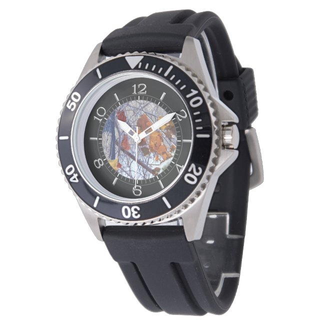 Montre Premier saut de neige en hiver (Incliné)