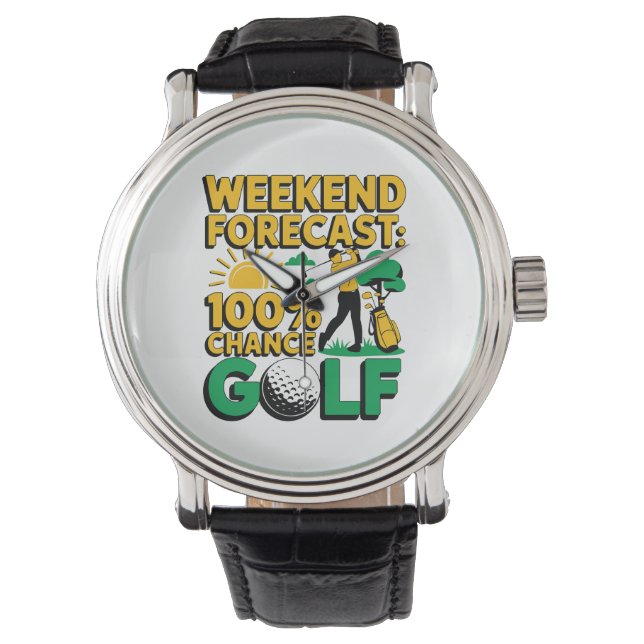 Montre Prévision de fin de semaine 100% Chance de golf (devant)