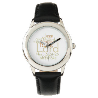 Montre Priestly Blessing Homme's Black Leather Watch