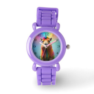 Montre Prismhorn : La Licorne Capybara Arc-en-Ciel