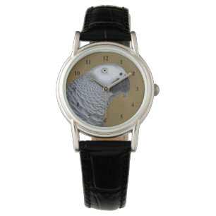 Montre Profil de perroquet de gris africain