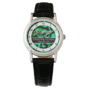 Montre Promotion élégante 2026 Vagues de paillettes verte