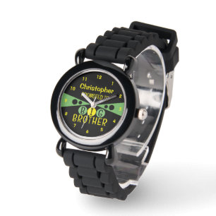 Montre Promu au grand frère nom jaune vert