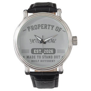 Montre Propriété Personnalisée de Nom – Style Universitai