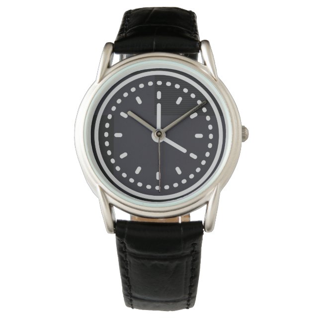Montre Protecteur Turquoise classique pour hommes en cuir (devant)