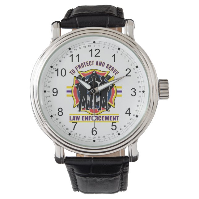 Montre Protéger et servir la police (devant)