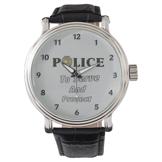 Montre Protéger et servir la police (devant)