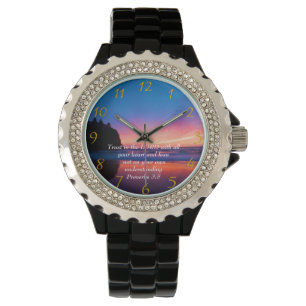 Montre Proverbes 3:5 beau océan et le ciel grand cl