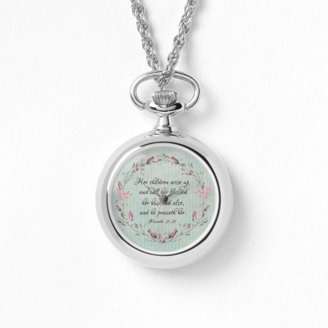 Montre Proverbes Maman : Ses enfants montent l'écriture d (Recto)