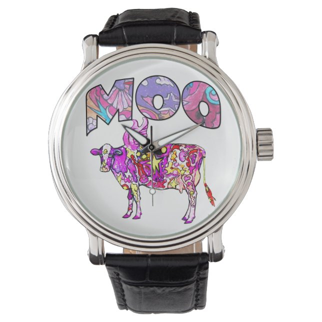 Montre Psychédélique Moo Cow (devant)