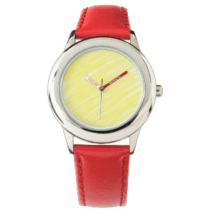 Montre publicité jaune pastel personnalisée couleur unie