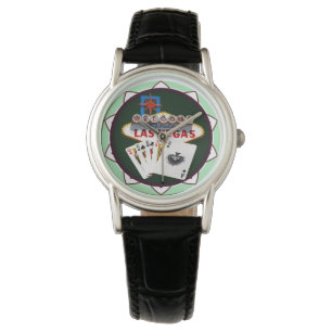 Montre Puce de poker de Las Vegas Sign and Two