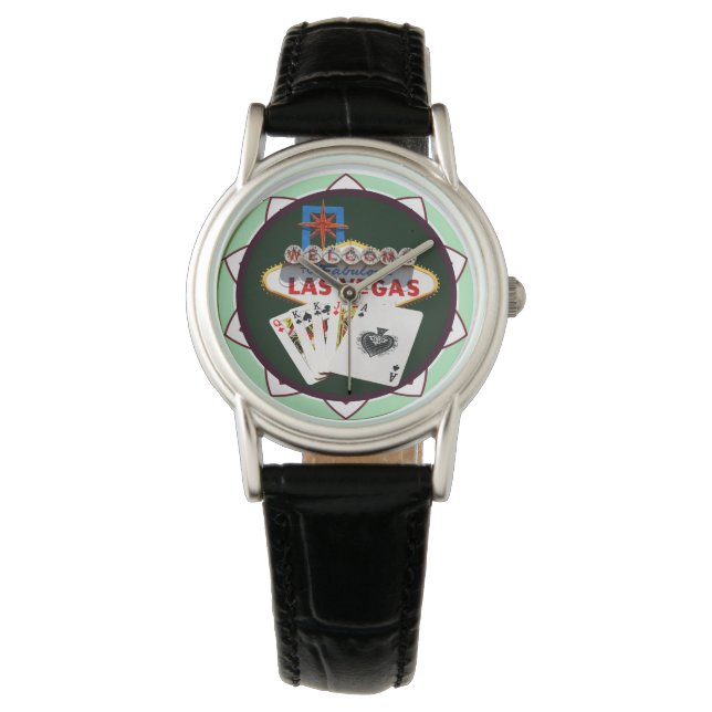 Montre Puce de poker de Las Vegas Sign and Two (devant)