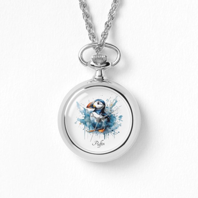 Montre Puffin Splash, personnalisé (Recto)