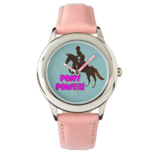 Montre Puissance rose et violette de poney