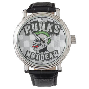 Montre Punks pas mort crâne Mohawk Punk Rock Rocker