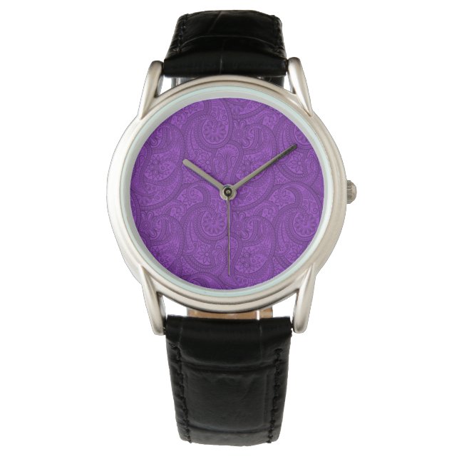 Montre Purple Paisley (devant)