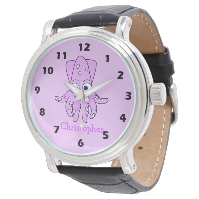 Montre Purple Squid Design (Incliné)