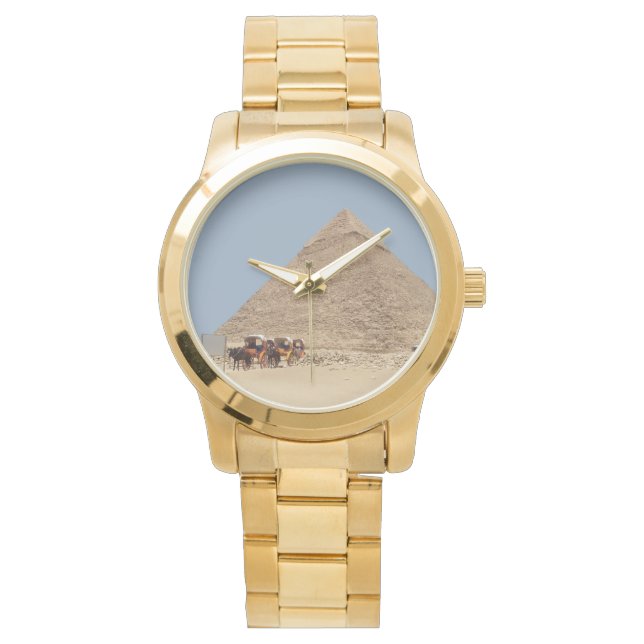 Montre Pyramide de Khafre et chapelet de chars (devant)